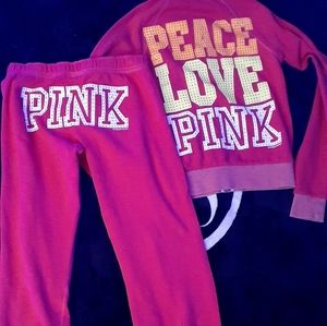 Victoria secret PINK matching BLING set size small